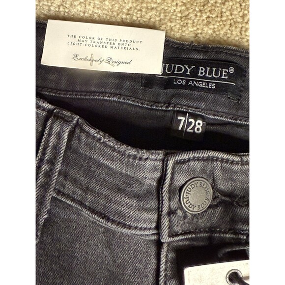 Women’s 7/28- Judy Blue Distressed Buffalo Plaid Skinny Fit Jeans NWT - Picture 4 of 5